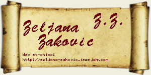 Željana Zaković vizit kartica
